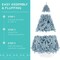 Artificial Christmas Tree Hinged Pine with 250 Lights, 1,000 Tips & Foldable Base Pre-Lit Outdoor Holiday Decor